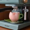300ML European Ceramic Flower Coffee Cup Saucer Creative Tulip Mug Exquisite Afternoon Tea Flower Tea Cup Home Breakfast Mug New