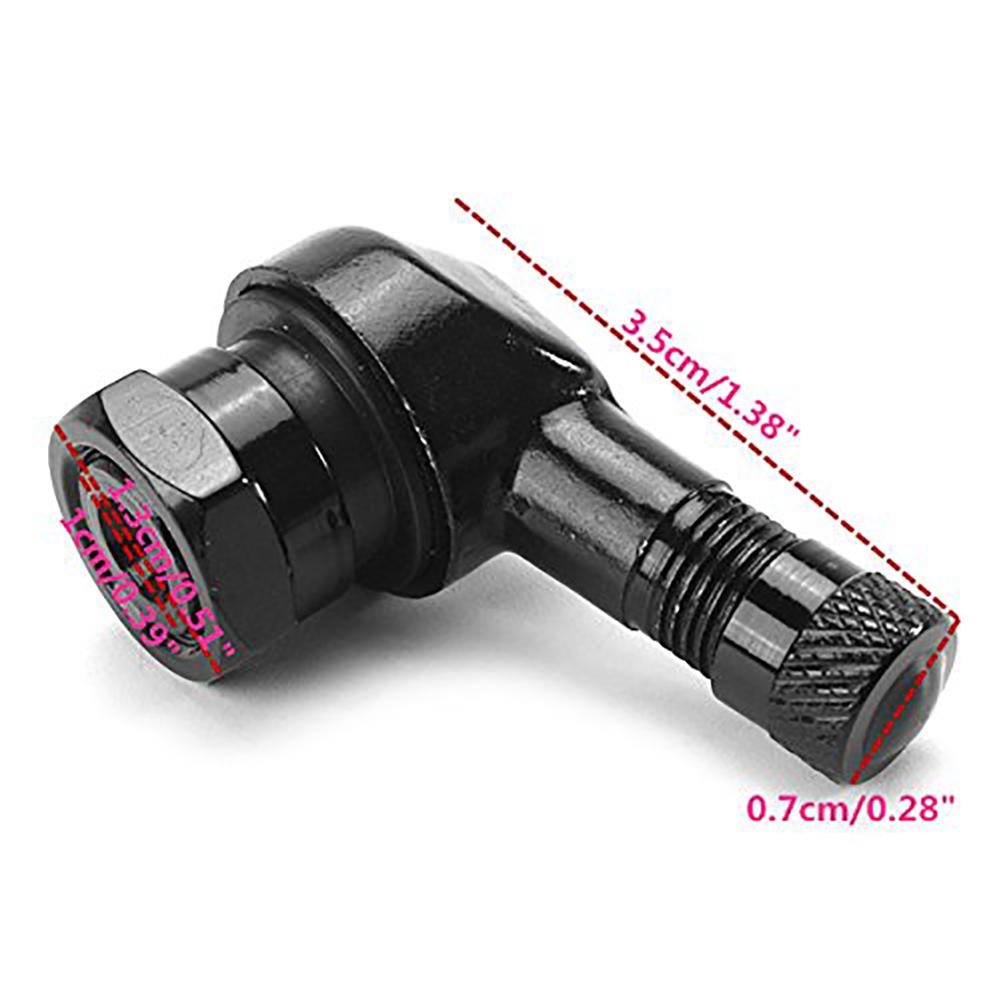 90 Degrees CNC Aluminum Valve Extension Motorcycle Metal Gas Nozzle Valve Adaptor Tyre Valve Extension Color: a lot of color as the photo show