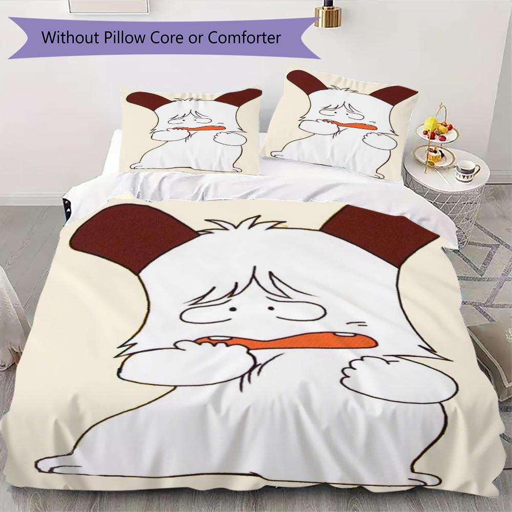 HELLO SPANK Pattern Bedding,Quilt Set Quilt Cover Pillowcase Home Birthday Gift(1 * duvet cover + 2 * pillowcase, without core)_lx