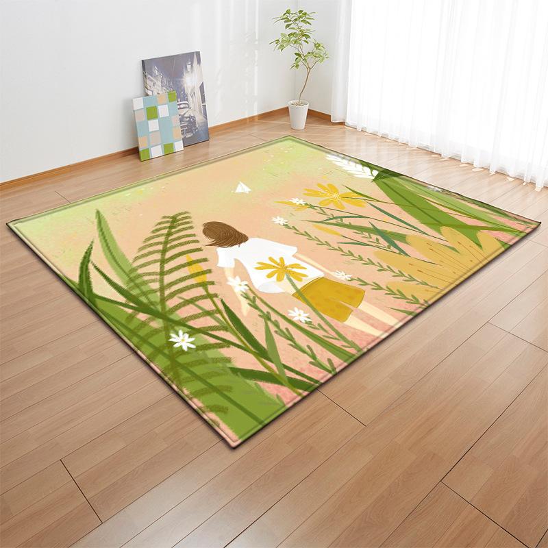 Small Fresh Painting Carpet Living Room Floor Mat
