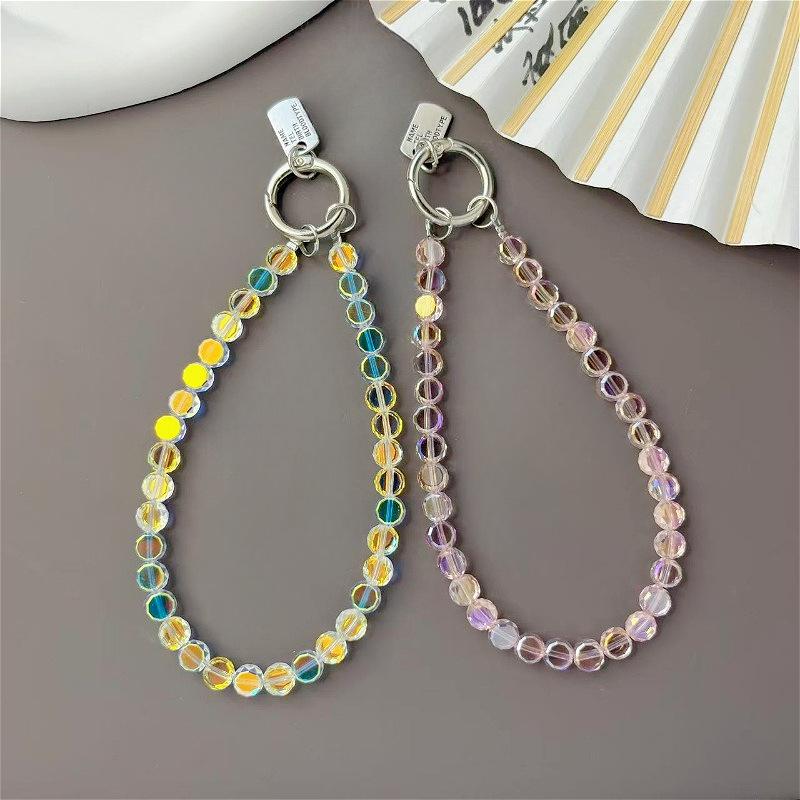 Electroplated Crystal Beaded Phone Lanyard - Luxury Versatile Case & Keychain Pendant Accessory