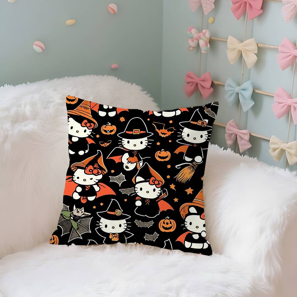 

Happy Halloween Case Plush Fabric Soft Pillowcase Double Sided Print Cushion Cover Household Gifts 40x40CM(16x16in)