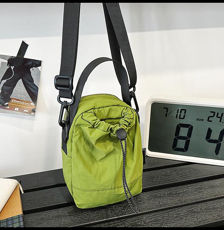 

Новая модная спортивная сумка-мешок на шнурке для мобильного телефона, легкая и модная, для поездок на работу, для отдыха на открытом воздухе, сумка-мессенджер для женщин зелёный