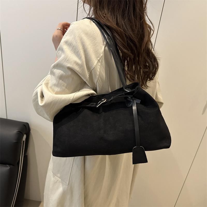 Herbst und Winter Retro große Kapazität Wildleder Tasche Damen 2025 Neu Lässig Pendler Schultertasche Tragbare Tote Bag