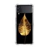 Leaves Luxury Luxury Case For Samsung Galaxy Z Flip 3 4 5g Funda Z Flip3 Clear Pc Hard Shockproof Back Phone Coque Shell