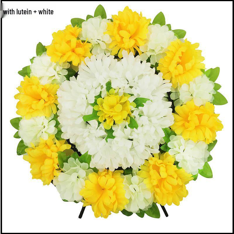 Qingming Chrysanthemenstrauß: Seidenblumen (künstlich) für das Gräberfegen und Friedhofsgedenken