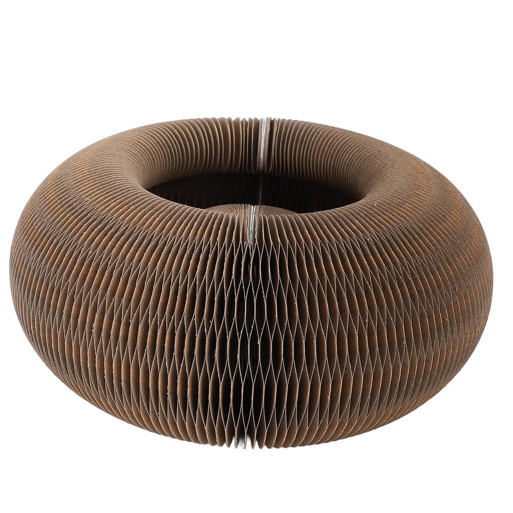 Cat Accordion Scratcher Corrugated Paper with Bell Ball Anti Scratch Foldable Cat Scratching Board