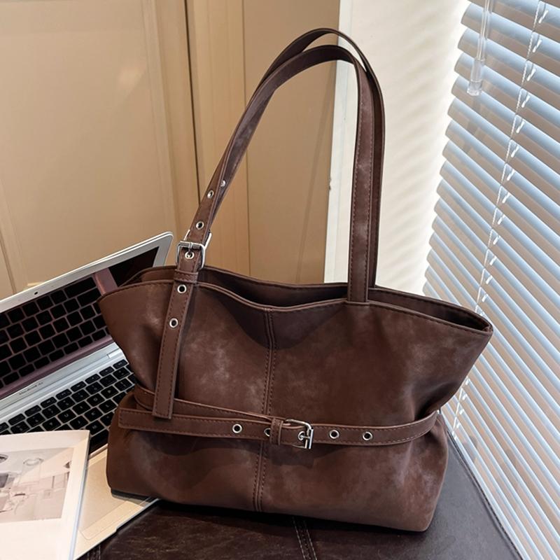 Trendy Fashion Simple Belt Buckle Retro Women's Underarm Bag Elegant Shoulder Bag Very Suitable for Daily Life, Shopping, and Women's Holiday Gifts