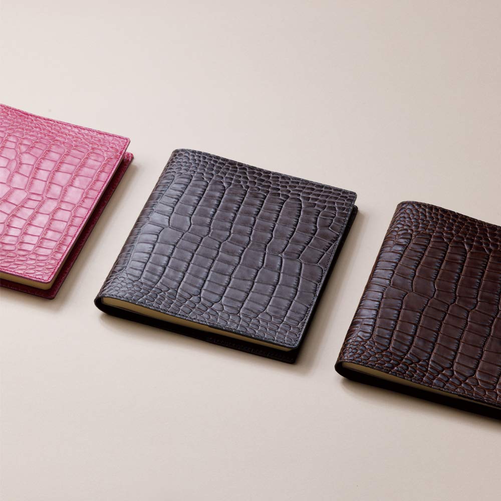 Quo Vadis Notebook Genuine Leather Cover Croco 16x16cm Fuchsia qv16x1621fro