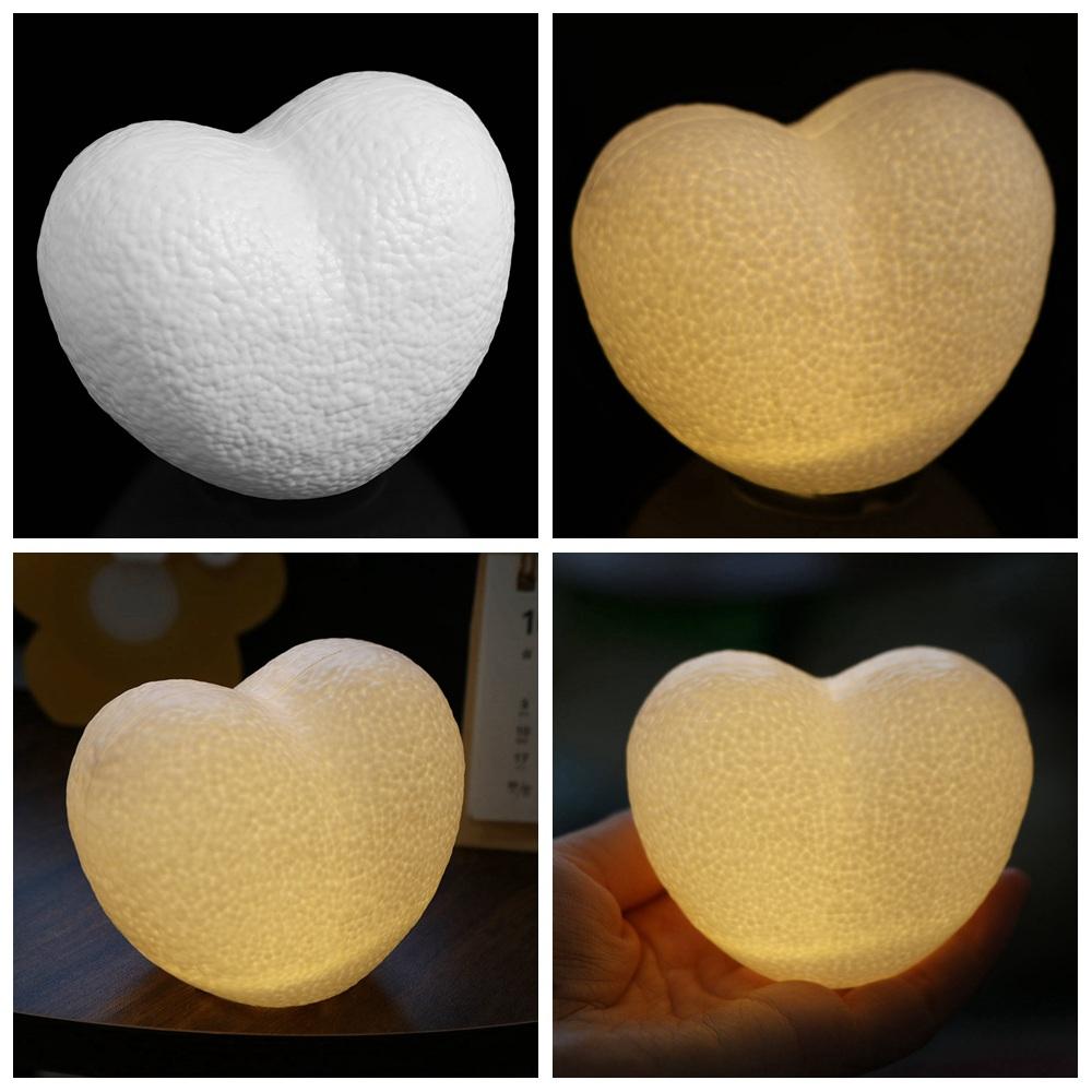 Three-dimensional Love-Shaped Night Light Pink White Ambient Light  Valentine's Day
