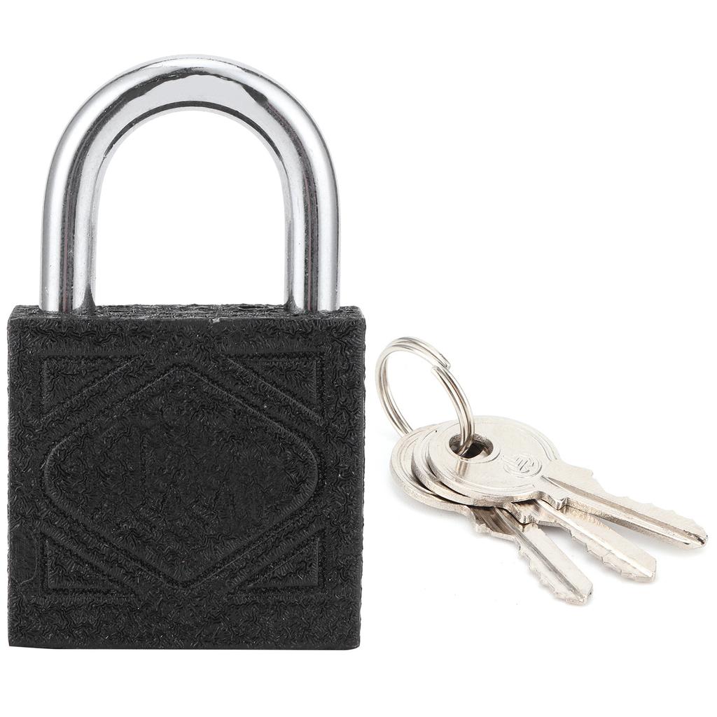 Padlock Brass Core and Thickened Black Iron Door Lock for Home Dormitory Portable Padlock50mm
