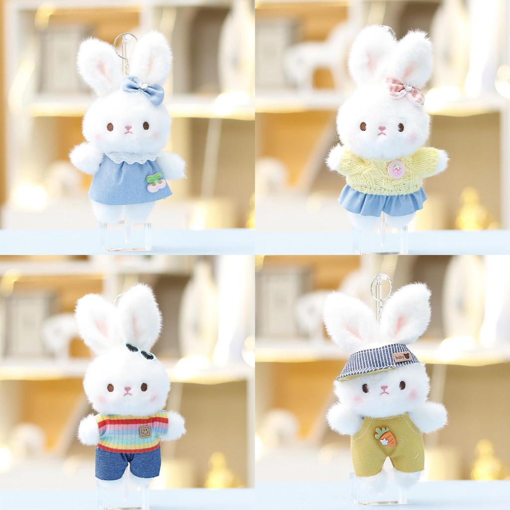 Plush Bunny Toy For Girls With Soft Polyester Filling Kids Gift And Backpack Charm