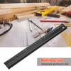 Multi-function Aluminum Alloy Hand Protective Ruler 30/45cm Non-slip Straight Ruler Laser Printing Scale Ruler Woodworking Tool