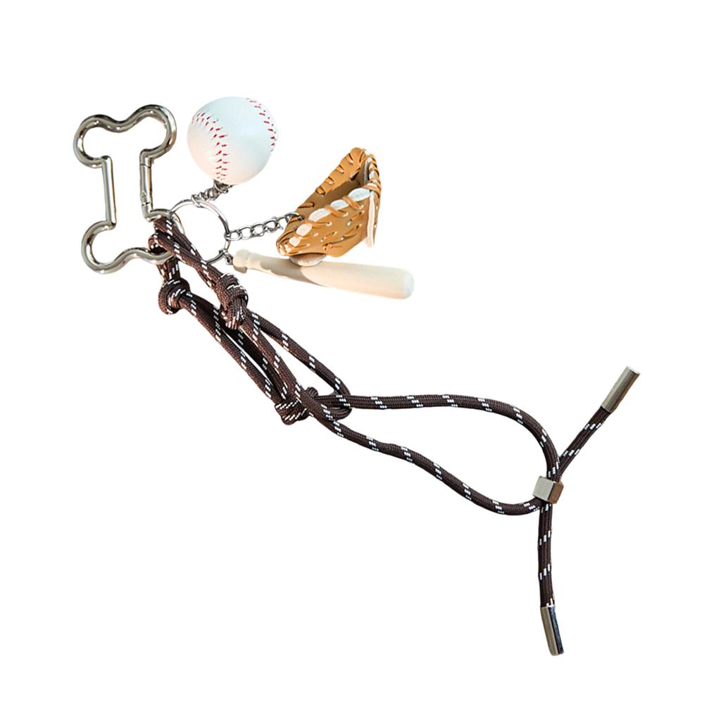 Baseball Pendant Keychain PU Leather Key Ring For Men Women Sporty Accessory Gift Contemporary Handmade Keyring Ornament