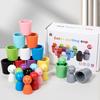 Kids' Educational Color Sorting and Cup Stacking Game for Hand-Eye Coordination