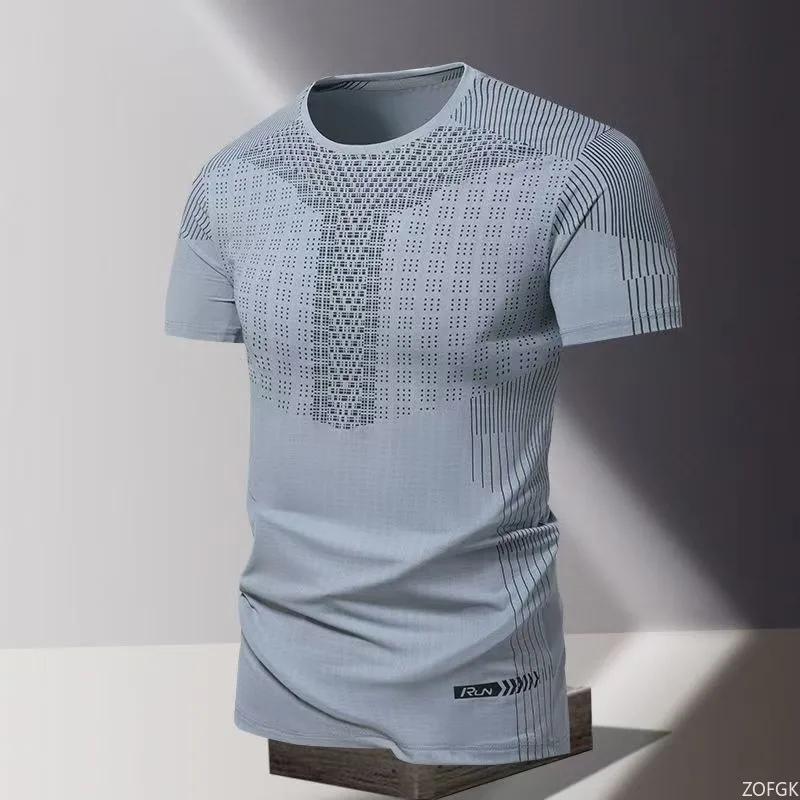 Summer Quick Drying Clothes 3D Printed Men's T-shirt, Oversized Loose Round Neck Short Sleeved Shirt