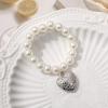Crafts Dog Toy Heart Necklace Silver BJD Dolls Mini Pearl Chain  Doll Accessories