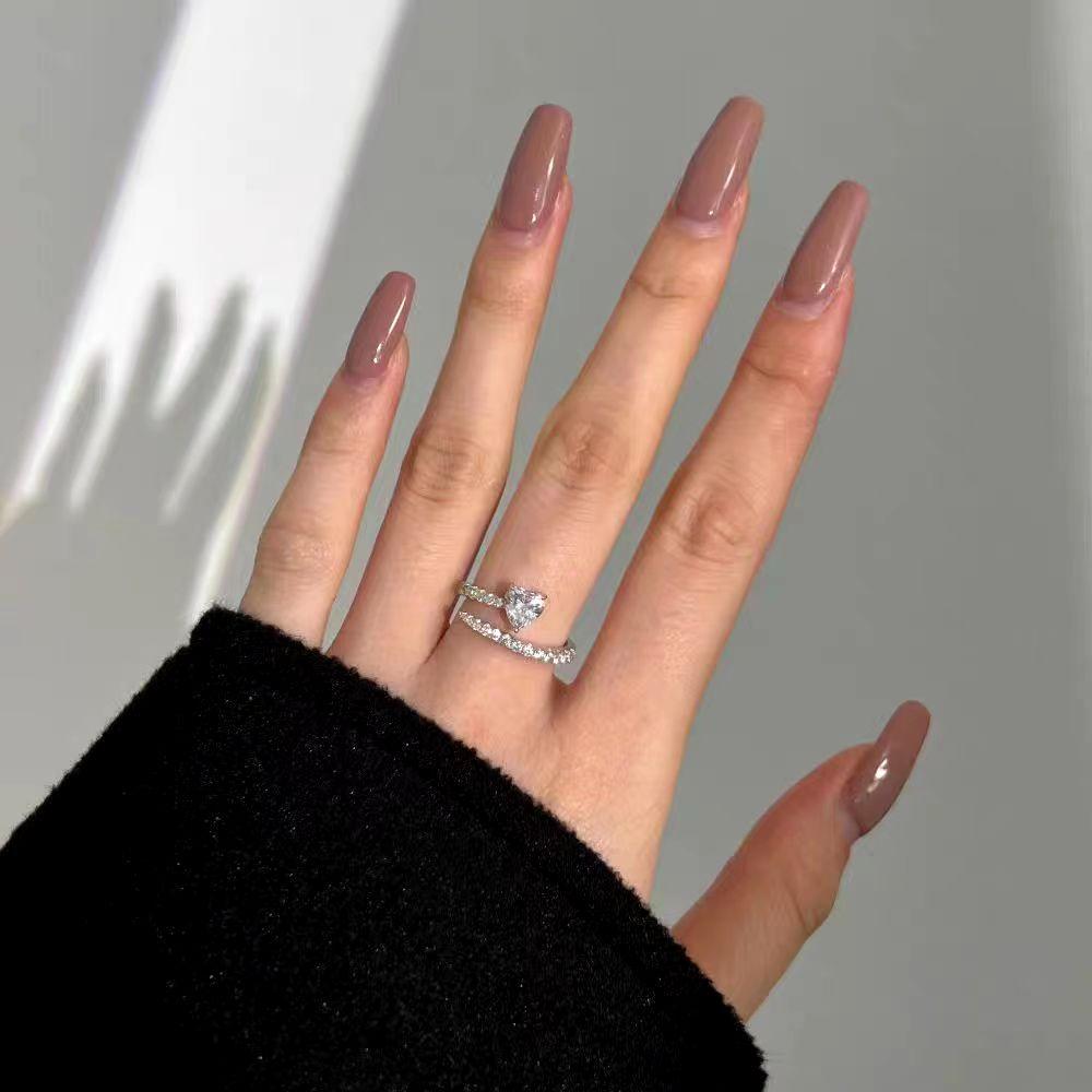 Silve Gorgeous Shiny Stone Heart Zircom Ring For Women Engagement Wedding High Quality Fine Jewelry