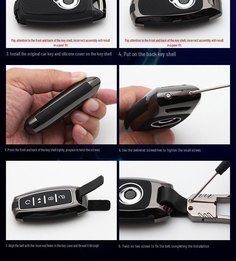 Buick Encore S Key Case: Fashionable Car Key Bag with Decorative Buckle.