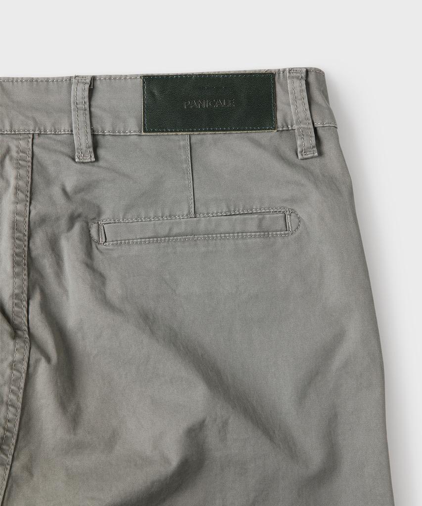 PANICALE Khaki Grey Washed Cotton Chino Pants
