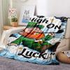 1PC Leprechaun poster Print FlAannel Blanket, High quality Comfortable for All Seasons, Home Decor, Warmth and Comfort
