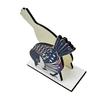 Wooden Paper Towel Holder Decorative Bird Turtle Floral Tissue Dispenser with Universal Card Slot, Napkin Dispenser for Kitchen Dining Table Counter