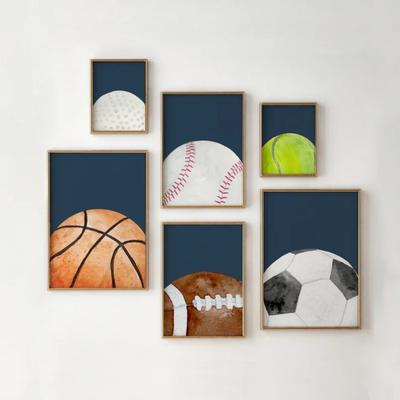Sport Nordic Baschet Fotbal Baseball Postere și Imprimeuri Pictură pe Pânză Artă de Perete Imagini pentru Camera Băiatului Decor Acasă