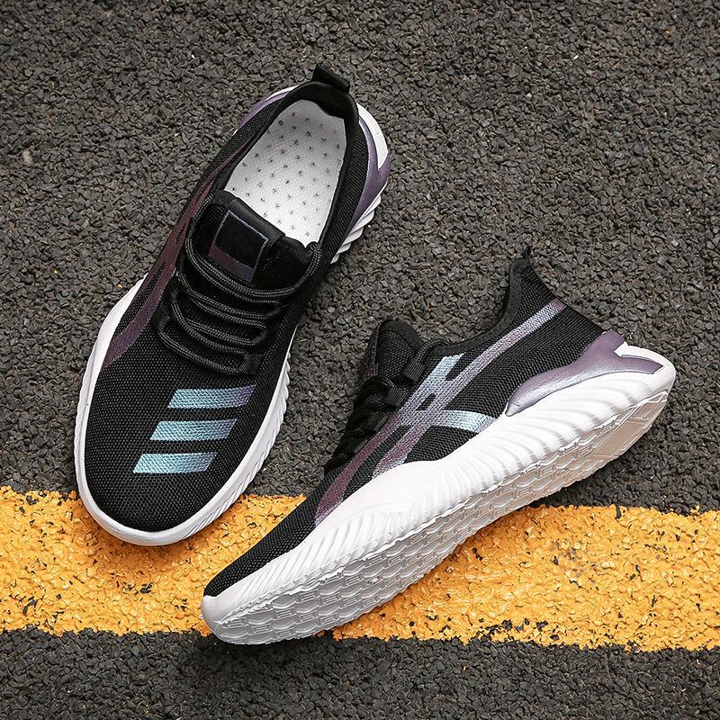 New men's shoes trendy lightweight sports shoes men's breathable fly-woven casual shoes men's running shoes