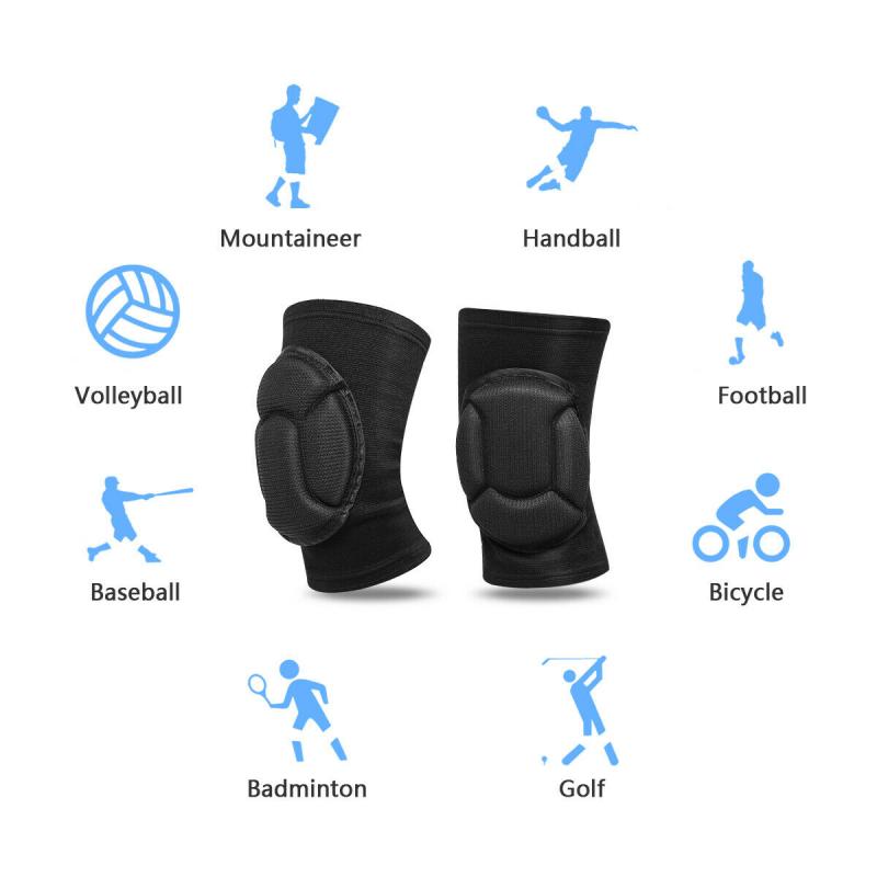 1 Pair Safety Knee Pads Thick Sponge Football Volleyball Extreme Athletic Anti-Slip Collision Avoidance Kneepad Brace