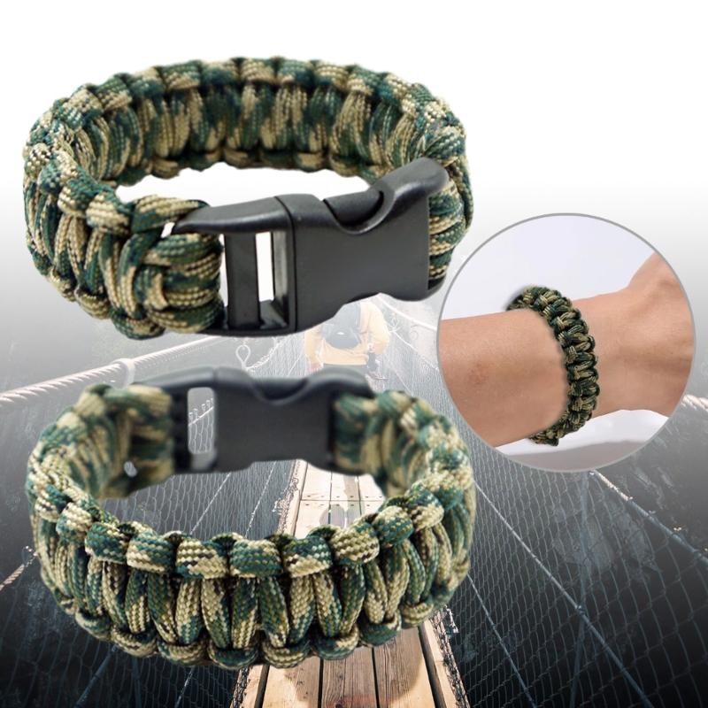 2 Stück Outdoor-Sportarmbänder Paracord-Schnurarmbänder Survival-Handgelenkkette