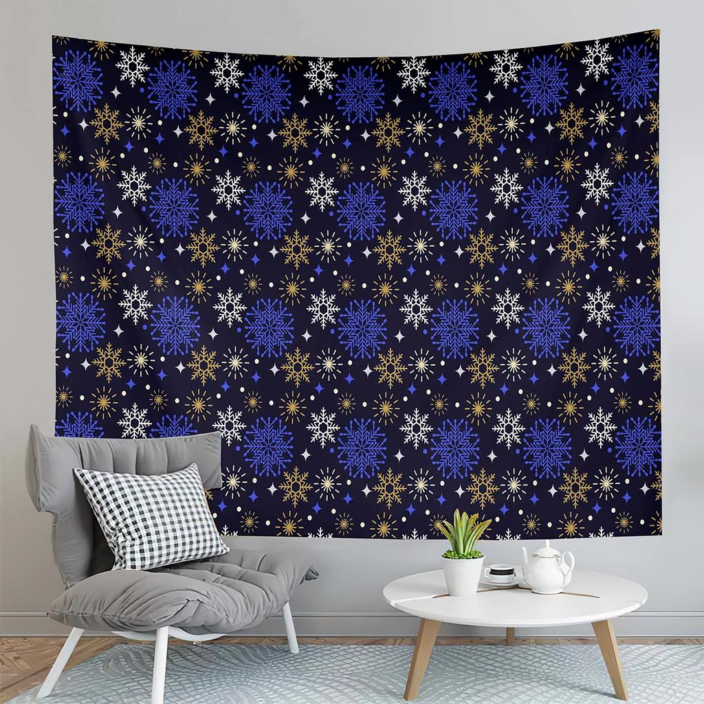 Winter Smile Snowman Tapestry Happy Christmas Decoration Tapestry Home Living Room Bedroom Dorm Wall Hanging Decorative Blanke