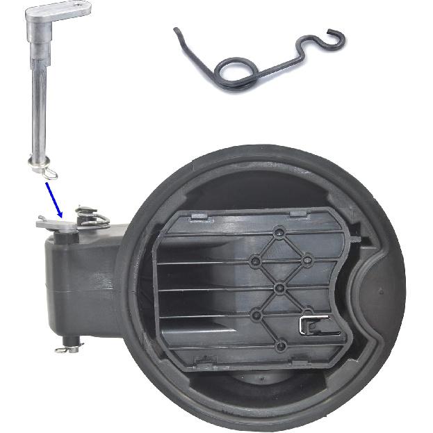 Fuel Door Hinge Pin With Gas Door Spring for 2009-2014 F150 2010-2014 Lincoln Mark LT Loose Gas Cap Permanent Repair Fix (Metal) 2009-2014