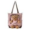 Cute bear crossbody bag women's new Korean version of the cartoon large-capacity shoulder bag student class tote bag trend
