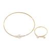 Openable Bracelet Bridal Jewelry Sets Adjustable Rhinestones Necklace Bracelet  Gift
