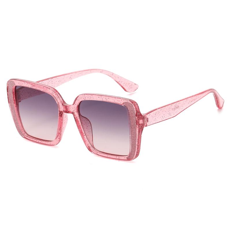 Children Ultraviolet Protection Square Sunglasses Glitter Decoration Fashion Girls Boys Outdoor Beach Sunscreen Sun Glasses