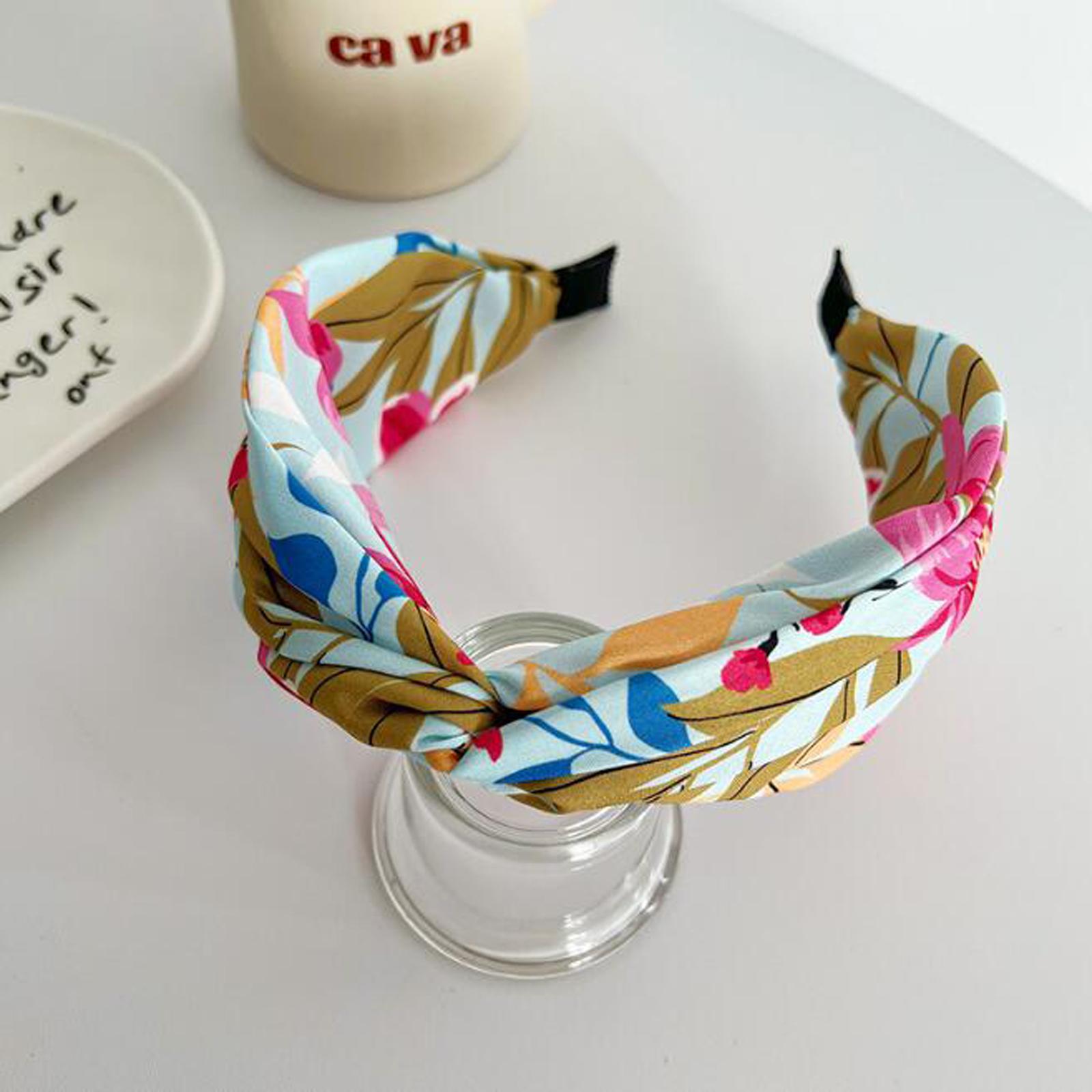 

PROLY Новая Мода Повязка на Голову для Женщин Широкая Боковая Цветочная Головной Убор Перекрещенный Узел Повседневный Богемный Тюрбан Аксессуары для Волос