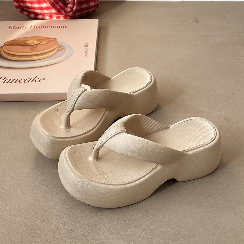 

2025 новые женские туфли eva увеличивают высоту шлепанцев на мягкой подошве для пляжа на берегу моря, женщины носят классные тапочки летом 40-41 хаки