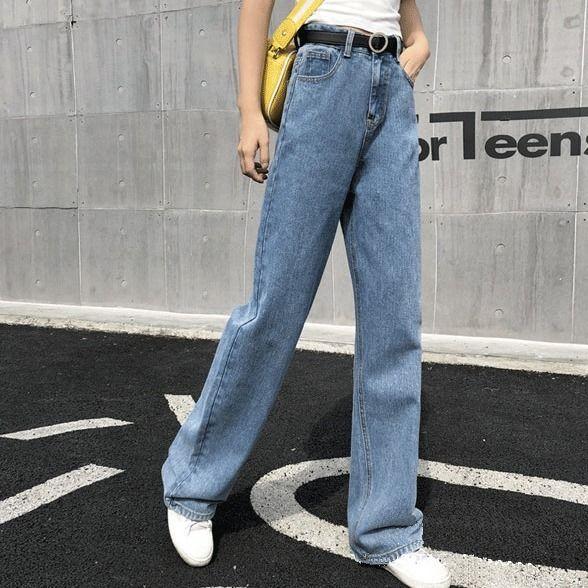 

Ретро брюки большого размера, тонкие, с широкими штанинами, женские джинсы с высокой посадкой, женские брюки, подметающие пол, повседневные свободные прямые длинные брюки 3XL