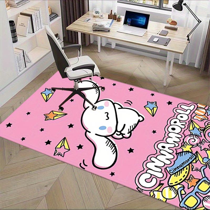 Office Rug Cinnamoroll, Cute Anti-Slip Rug, Machine Washable for Living Room, Bedroom, Office, Multiple Sizes, Bedroom Mat, Decorative Mat, Durable Ma