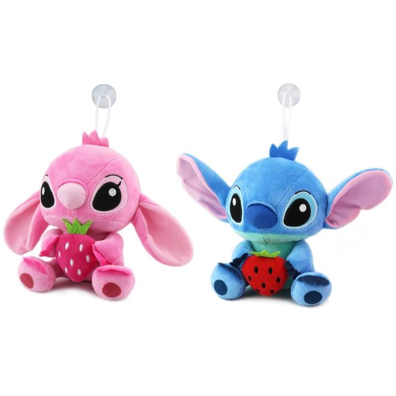 Entzückendes und weiches Stitch Plüschtier für Paare im kreativen Geschenkdesign in Blau- und Rosatönen