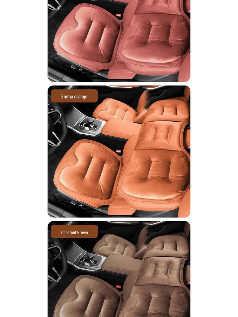 Winter Flannel Car Seat Cushions - Thick, Warm, Front & Rear Options