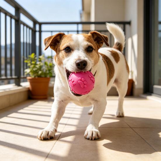 Squeaky Dog Ball Raised Texture Dog Chew Toy Dogs Teeth Cleaning Toy Relieves Boredom And Anxiety for Puppy Teething Fetch Game