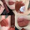 Punk Dark Brown Mirror Water Lip Gloss Red Lip Glaze Transparent Glass Lip Oil Waterproof Liquid Lipstick Clear Tint Makeup