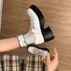 Fashion Shoes Woman 2025 Clogs Platform Shallow Mouth Black Flats Female Footwear Round Toe New Creepers Dress Summer Mary Janes High