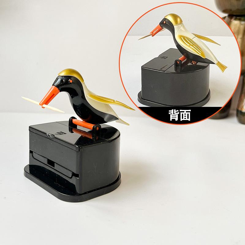 Cute Little Bird Toothpick Container Automatic Toothpick Dispenser Toothpick Holder Home Decor Table Decoration Table Accessorys