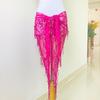 Halloween Belly Dance Sequin Tassel Hip Scarf for Beginners