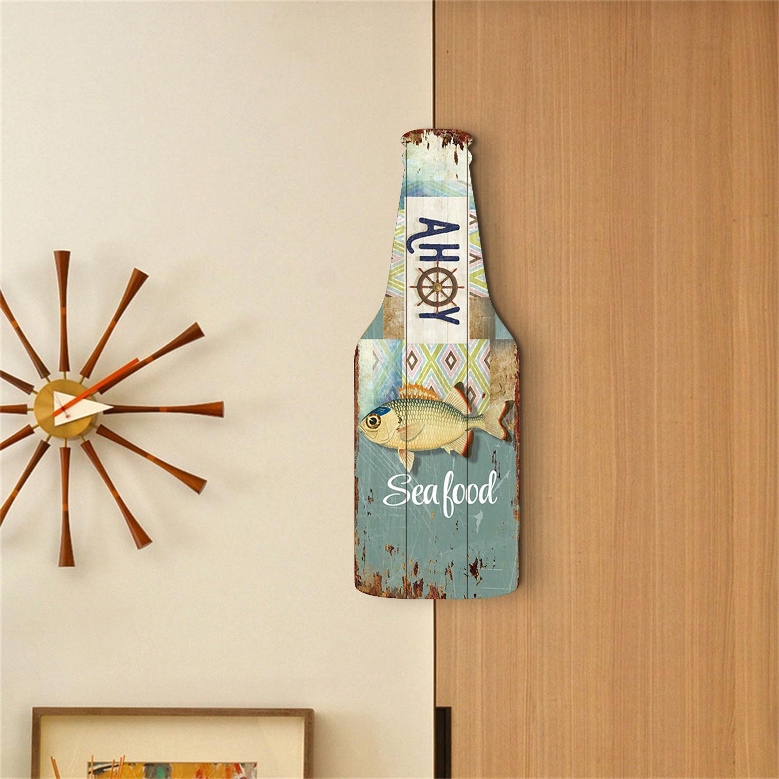 

Винтажный бар и ресторан украшение стены пивная бутылка деревянный знак висит