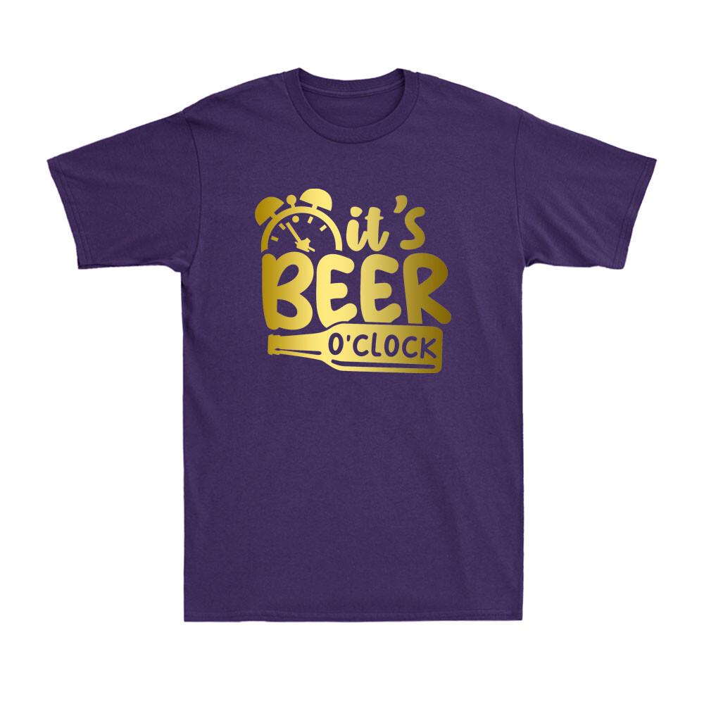 Its Beer Oclock Funny Fathers Day Birthday Gift For Dad Quote Unisexs Tshirt