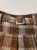 High-Waisted Plaid Woolen Pleated Skirt - Women's A-Line Autumn/Winter 2025 Academy Style