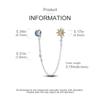 Charm Bead Components Copper Metal Sun Moon and Stars Secure Safety Chain Bead Components Compatible With Charm Bead Components Plata Authentic